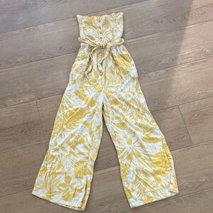 Sunny Floral Strapless Jumpsuit